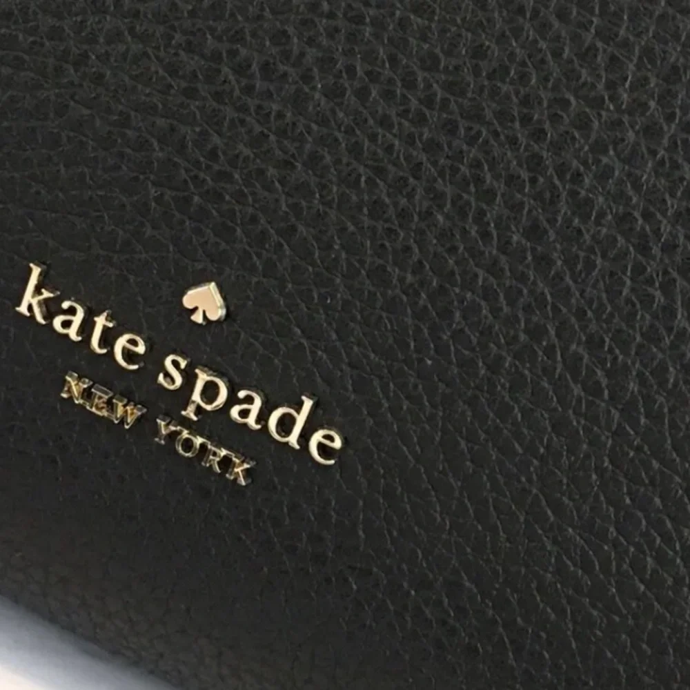 KATE SPADE LEILA MEDIUM TRIPLE COMPARTMENT SATCHEL SHOULDER BAG BLACK LEATHER - Picture 6 of 14